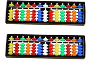 Toddmomy Lot de 2 bouliers en plastique coloré pour enfants - Outil d'apprentissage mathématique pour la maison et la salle de classe - Favorise le comptage, l'addition et la soustraction