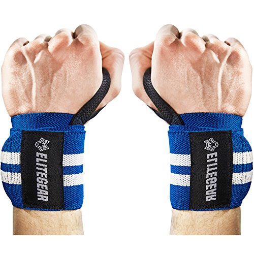 Handgelenkbandage (2er Set) mit 45cm Länge - EINFÜHRUNGSPREIS - Profi-Bandagen für Kraftsport, Fitness-Training, Bodybuilding & CrossFit - Premium Wrist Wraps - geeignet für Männer & Frauen
