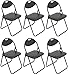 Produktbild Harbour Housewares Black Padded, Folding, Desk Chair/Black Frame - Pack of 6