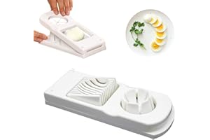FANSEZQ Coupe-œufs 2 en 1, coupe-œufs universel, fil de coupe en acier inoxydable, diviseur d'œufs, les ustensiles de cuisine peuvent couper les œufs, utilisés pour couper les œufs, les champignons, blanc
