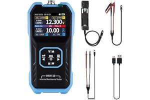 ONIISSY HRM-10 Batterietester, interner Widerstandsprüfer – DC AC Volt Ohm Schaltungsprüfer für Spannung – High-Definition-Farbbildschirm – 1000 mAh Batterietester (D)