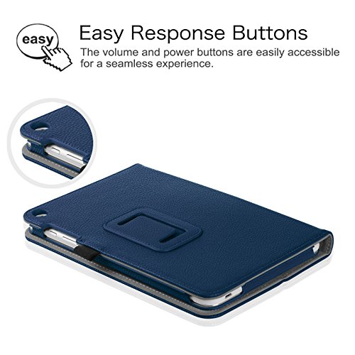 Fintie Huawei MediaPad T1 8.0 Hülle – Slim Fit Kunstleder (Folio) Schutzhülle Tasche Case Cover Standfunktion und Stylus-Halterung für Huawei MediaPad T1 8.0 Zoll 3G / WiFi Tablet-PC, Marineblau - 8