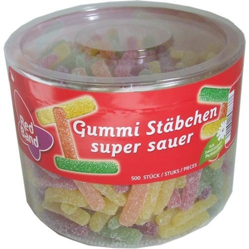 Red Band Gummi-Stäbchen Super Sauer Dose