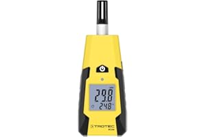 TROTEC BC06 Thermo-hygromètre de poche - Fiable, Compact, Précis - avec Pochette de Rangement - Température et Hygrométrie - Valeurs min/max