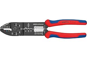 Knipex Crimpzange schwarz lackiert, mit Mehrkomponenten-Hüllen 240 mm 97 32 240