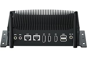 WEIDIAN Mini PC Industriel Fanless, Mini Ordinateur Win11, Industrial PC Core i7-10810U, Dual Gigabit Ethernet, 2RS232/422/485 COM, 2RJ45 LAN, 6USB, GPIO, WiFi, BT4.2, Linux (32GB RAM 1TB SSD)