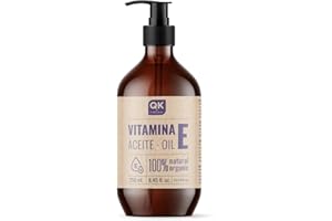QKnatur - Vitamine E Huile - 250 ml - Naturelle - Antioxydante et anti-âge pour le visage, la peau, les cheveux et les ongles
