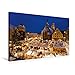 Produktbild Premium Textil-Leinwand 75 cm x 50 cm quer, Weihnachtsmarkt auf dem Schillerplatz in Stuttgart | Wandbild, Bild auf Keilrahmen, Fertigbild auf echter Leinwand, Leinwanddruck (CALVENDO Orte)