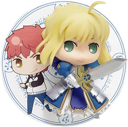 Naminami 2.5-dimensional batch Fate / stay night Unlimited Blade Works Saber Emiya Shiro diameter of about 65mm PVC-painted PVC Figure with ABS-made badge