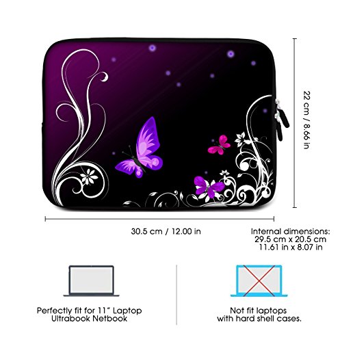 Sidorenko 11-11 6 Zoll Laptop H  lle - Laptoptasche f  r MacBook   Chromebook aus Neopren  Violett  42 Designs zur Auswahl