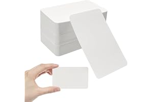 WYTNB 150 Pieces Blank Kraft Paper Cards, 9 x 5.2cm Blank Business Cards, Portable Craft Words Paper, Small DIY Gift, Word Message Kraft Paper Tags for School Home Learning