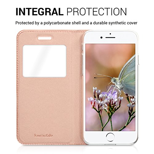 kwmobile Funda para Apple iPhone 7 8 - Carcasa de Cuero sint tico con Ventana - Case Protector en Oro Rosa reviews kwmobile Funda para Apple iPhone 7 8 - Carcasa de Cuero sint tico con Ventana - Case Protector en Oro Rosa