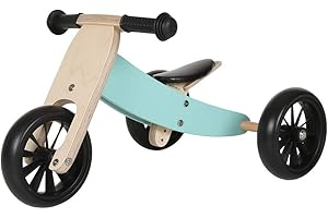 Bandits & Angels Lauflernrad/Laufrad aus Holz 4-in-1 Smartbike ab 1 Jahre (Minze)