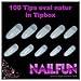 NAILFUN 100 Natural Oval Nail Tips with Overlap