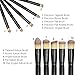 10 PCs Makeup Brushes, JstBest Professional Cosmetic Tool Kit w/ Gift Box
