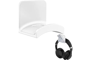 SPORTLINK Support Casque - Écouteurs Crochet Headset Stand Holder avec[Adhésif Fort] pour Écouteurs Gaming,Câbles et Manette pour Bureau/Mural/Table (Blanc)