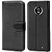 Produktbild Conie Motorola Moto X4 Tasche Bookstyle, Pu Leder Hülle Schwarz, Handyhülle Moto X4 Flip Case Wallet, Booklet Cover Brieftasche Etui Schutzhülle Mit Kartenfächer Moto X4 Hüllen Schwarz