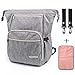 Produktbild WATERFLY Baby Wickelrucksack Wickeltasche, Multifunktional Große Kapazität Reisetasche Babytasche mit Wickel Unterlage, Versteckte Tasche, Diebstahl Schutz Tasche für Mama Papa