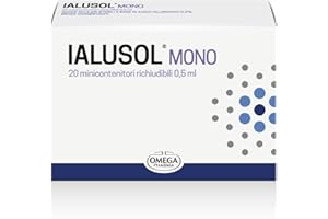 COLONIR Omega Pharma - Ialusol Gocce Monouso Oculari con Acido Ialuronico, Utile in Caso di Secchezza Oculare, 20 Microcontenitori