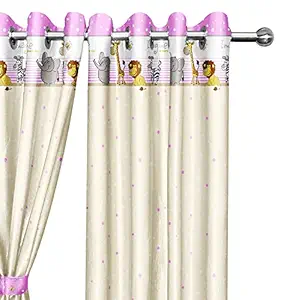 Ultimate Trends Polyester Kids Room Modern Grommet Window Curtain, 5 Feet, Cream, Pack of 1