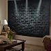 Produktbild NIBESSER Wanddekor Deko Wandteppich Schwarz Ziegel Wand Digitaldruck Hintergründe Architektur Fotografie Gedruckt Große Stoff Wand Hängen Kunst Wohnaccessoires