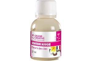 GRAINE CREATIVE Flacon 27ml parfum liquide pour bougie et savon - Fleurs des îles