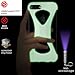 Produktbild Palmo iPhone 8Plus / 7Plus Hülle Case (GiD - Glow in the Dark) - One finger gripping iPhone case to prevent dropping Gewinner des Red Dot Award: Product Design 2017 & GOOD DESIGN AWARD 2015 – Fallgetestet durch das US-Militär - Einhandbedienung - Selfies - unterstützt das drahtlose Aufladenultraleicht ( wireless charging ) - kratzfeste Beschichtung, erstklassige Silikonhülle mit Trageband zur Verhinderung des Herunterfallens aufprallsicher staubdicht schlichtes Design erweiterte Daumensteuerung