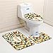 Produktbild BKPH 3 Stücke Badezimmer Matte Set Rutschfeste Sockel Teppich + Deckel Toilettendeckel + Badematte (geometrische Muster), A