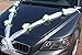 Produktbild ORGANZA M Auto Schmuck Braut Paar Rose Deko Dekoration Autoschmuck Hochzeit Car Auto Wedding Deko Girlande PKW (Weiß / Weiß) test