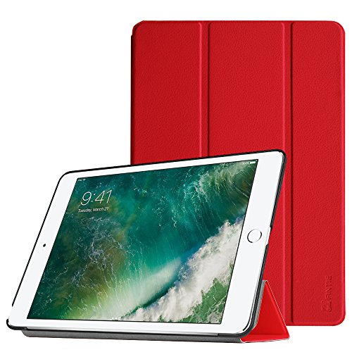 Fintie iPad 9.7 Zoll 2017 Hülle - Ultra Schlank Superleicht Ständer Smart Shell Case Cover Schutzhülle Tasche mit Auto Schlaf / Wach Funktion für Apple iPad 2017 Neue Modell, Rot