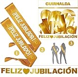 Banda Honorífica Dorada Feliz Jubilada (Estrellas) (1 metro anudada)