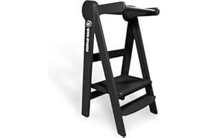 Kiddy dreams Tour d'observation Montessori en Bois Nature, Tour d'apprentissage sécurisée et reglable en Hauteur