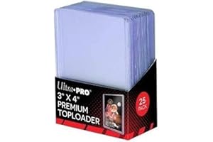 Ultra Pro -330442 - Toploader Premium - Ochraniacze na karty 3" X 4" - Przezroczyste - 25 sztuk