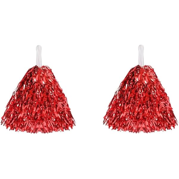 VGEBY1 Cheerleader Pompons,6 Pezzi Cheerleading Pom Poms Party Dance Accessori Sport Pompoms Saluti(Rosa Rossa) Utilizzare per Riunioni Sportive Stadio Festa Festa Festeggia, Spettacolo sul Palco