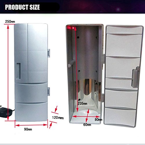 USB Kühlschrank,Portable Mini Getränke Getränk Dosen Kühler / Wärmer Büro Kühlschrank Für zu Hause, Laptop, PC oder Auto - 5