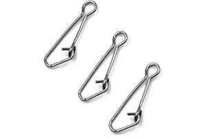 Phad Fishing 50/100 Piezas Imperdibles de Alta Resistencia de Pesca Conector de Pesca Rápido Tamaño 0#~7#