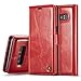 Produktbild Samsung Galaxy Note 8 Hülle,Handytasche in Farbe Rot,Leweiany Premium Handy Schutzhülle Samsung Galaxy Note 8 aus Echt Leder Hülle Lederhülle Handyhülle Wallet Tasche Klapphülle im Bookstyle Stand Ständer Case Card Slot Ledertasche in Gute Qualität Folio Flip Brieftasche Hülle mit Kartenfächer und Bargeld Unsichtbarem Magnetverschluss in Rot Standfunktion Extra Dünn Luxus Tasche Etui für Samsung Galaxy Note 8