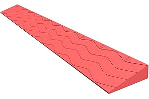 REALN Tragbare Türschwellenrampen, Rampe Rollstuhl, Kunststofframpe zum Kehren von Roboterrollern und Fahrrädern (Color : B, Size : 100x10x4.5cm)