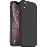 Caseji iPhone XR Uyumlu İ&ccedil;i Kadifeli L&uuml;x Lansman Kılıf, Siyah