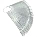 TOOGOO(R)50 Pc Clear Transparent False Nail Art Polish Display Practice Fan Board Tool Kit