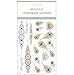 CrazyGadget® Metallic Temporary Tattoos Silver Gold Black Colour Flash Body Jewellery Necklace Bracelets Sticker Sheet (Design 005)
