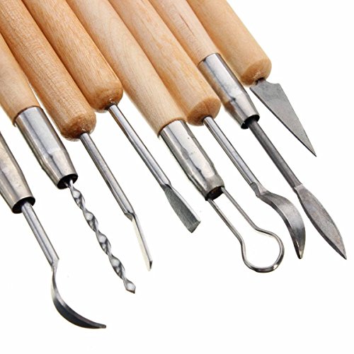 YCNK 22pcs Plastik-Ton-Tonwaren-Nadel-Keramik-Skulptur-schnitzende Modellierungs-Werkzeug-Satz (22pcs) - 5