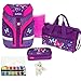 Produktbild 6 Teile HERLITZ Motion Schulrucksack Premium Set Ranzen höhenverstellbar m. Sporttasche ek (Purple-Butterfly 54)