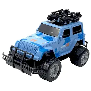 PLUSPOINT Exclusive Collection of Toy Cars for 2 3 4 5 Year Old boy, 1 Pieces Friction Powered Kids Toddler Car Toy (Police Jeep)