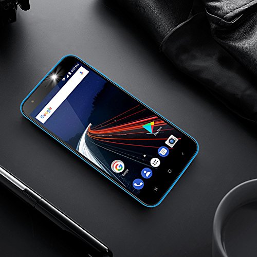 Ulefone S7 3G smartphone ohne vertrag gÃ¼nstig android 7.0 5,0 Zoll HD 1280x720P MTK6580 1.3GHz Quad Core Dual SIM 1GB RAM+8GB ROM 128GB TF Karte KapazitÃ¤t 8MP+5MP+5MP Kameras(Blau)