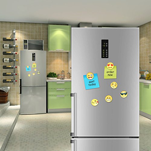 almondcy Lovely Emoji-Muster Glas Kühlschrank Magnet Aufkleber Home Dekoration Kristall Kühlschrank Magnete & #-; 12 - 2