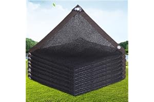 JIAJUTUI001 Filet D'Ombrage Filet Protection Solaire à 90% Résistante pour Bloquer Les Rayons UV Toile d'Ombrage Pergola Serres Filet Coupe Vent pour Plantes de Jardin (5x9m(16.40x29.52ft))