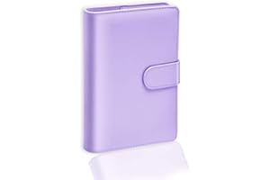 HAOHAI Classeurs à Anneaux a5, Portfolio a5 En Pu Cuir, Porte Documents Multifonctionnel, Classeurs à Feuilles a5 (mauve)