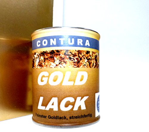 Goldlack Goldfarbe Effektlack Metalleffekt Lack innen & außen für Holz, Metall Bilderrahmen Gold- Effekt wie Blattgold 125ml - 4