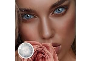 BIO-ESSENCE MISLENS Pack Lentillas de Hidrogel blandas 1 par Lentes de contacto color gris sin graduación. Duración: 12 meses. Incluye de regalo estuche y 10ml de solución (AZUL DANUBIO)